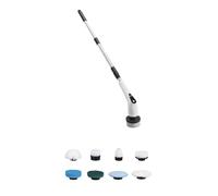 INSEOWI Spazzola elettrica multiuso 9 in 1 con manico regolabile staccabile a 5 velocità per vasca da bagno auto pavimento elettrico senza fili