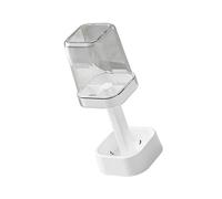 INSEOWI Supporto verticale regolabile per spazzolino da denti con coperchio rimovibile robusto organizer da bagno per più prodotti per la cura della bocca Supporto per asciugatura spazzolino elettrico