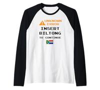 Insert Biltong Retro Funny Error South Africa Braai Dad Joke Maglia con Maniche Raglan