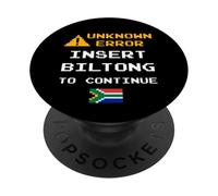 Insert Biltong Retro Funny Error South Africa Braai Dad Joke PopSockets PopGrip Adesivo