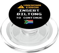 Insert Biltong Retro Funny Error South Africa Braai Dad Joke PopSockets PopGrip per MagSafe