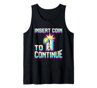 Insert Coin To Continue - Divertente Maglietta da Gioco Arcade Anni '80 Canotta