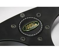 Insert In Pelle Centrale Per Volante Sportivo MOMO Logo Land Rover Verde E Oro
