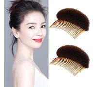 Inserti a spugna con pettine, accessori per acconciature, donano volume ai capelli, 2 pezzi