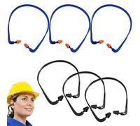 Inserti auricolari antirumore con archetto 6 pezzi SNR 25 tappi per orecchie in silicone morbido riutilizzabili per dormire lavorare studiare viaggiare colore nero arancione blu