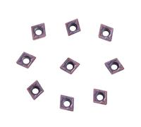 Inserti CNC, 10 Pezzi CNC CCMT060204 Inserti per Tornio Hss, Cmt060204 Inserti in Metallo Duro VP15TF Carburo Punte in Bronzo Viola Inserti Taglierina per Lama Inserti