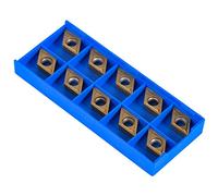 Inserti CNC da 10 Pezzi Inserti per Tornitura in Metallo Duro Sostituzione Lama per Tornio CNC con Scatola di Plastica