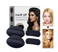 Inserti di base per capelli volume, basi di capelli del volume di spugna - 4x Inserti di styling a base di capelli - 4 pacchetti di intrecciati intrecciati invisibili per le ragazze acconciature Lady