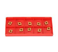 Inserti di rotazione in carburo di Cheotime 10pcs, CCMT060204 US735 CCMT21.51 CNC Inserisci la lama in carbide Sostituzione per Tornio Torning Porta degli utensili