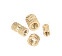 Inserti filettati, 10-100 pezzi M2.5 M3 M4 M5 M6 M8 M10 inserto in ottone dado inserti filettati zigrinati stampaggio a iniezione dadi