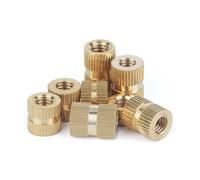 Inserti filettati, 100 pezzi/50 pezzi/20 pezzi M2~M8 inserto in ottone dado inserto filettato zigrinato for stampaggio a iniezione dadi