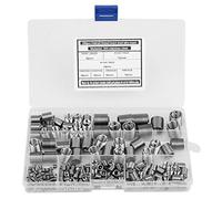 Inserti Filettati 200 Pezzi in Acciaio Inossidabile 304, Set Assortito M3 M4 M5 M6 M8 M10 M12 per Riparazione Filettatura