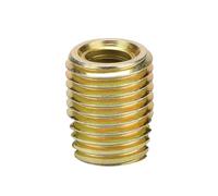 Inserti filettati 20Pcs 302 Kohlenstoffstahl, gelb verzinkt autofilettanti Inserto filettato per viti Accessori di riparazione(Inner M6*1.0 Outer M9*1.0: 12mm / 0.5in)