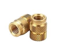 Inserti filettati, Dadi a iniezione in ottone fuso a caldo da 100 pezzi, inserti filettati in rame for stampaggio a caldo, dadi zigrinati a doppia Twill tipo SL, dadi in ottone a iniezione M2 M3(M3 X