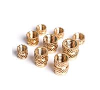 Inserti filettati, Dadi a inserto hot melt M2.5 M3 100/200 pezzi Dado in ottone zigrinato a doppia twill tipo SL