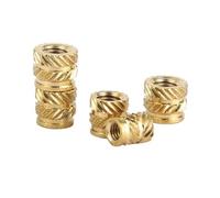Inserti filettati, Dadi filettati zigrinati in ottone termoindurenti for parti di stampa 3D, inserti in plastica termofusibile M2 M2,5 M3 M4 M5 M6(Length 2.5mm,M4xOD5.0 (50Pcs))