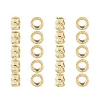Inserti filettati Dadi zigrinati, Confezione di dadi zigrinati con inserti filettati incorporati a caldo in ottone M2-M6(Twill Knurled(20Pcs),M2xL2xOD3.2)