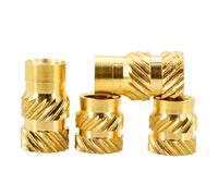 Inserti filettati Dadi zigrinati, Inserti filettati zigrinati in ottone dadi hot melt M3 M4 confezione da 500 for stampante(Length 8mm,M3(OD4.2mm))