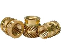 Inserti filettati, Dado in rame con inserto filettato zigrinato termico hot melt in ottone da 200 pezzi M4