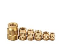 Inserti filettati in ottone Dadi zigrinati, Dadi a inserimento in ottone termofusibile tipo SL zigrinati a doppia twill M3 diverse misure confezione da 100(M3 X D4.6 X L6.5)