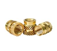 Inserti filettati in ottone Dadi zigrinati, Dadi termofusibili in ottone con inserto M2, M3, M4, M5, confezione da 20 pezzi in rame, diverse misure, for laptop, stampante 3D(Length 10mm,M2(OD3mm) 50Pc