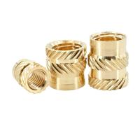 Inserti filettati in ottone Dadi zigrinati, Inserti for dadi termofusibili in ottone M2 M2,5 M3 M4 M5 M6 for stampante 3D e laptop, confezione da 30, 50 e 100 pezzi, diverse misure(100PCS,M3xL3xOD5)