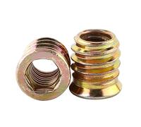 Inserti filettati per legno, 20pcs in acciaio al carbonio Hex Socket Drive Dadi 1/4 15mm mobili vite in dado, bullone filettato connettore di fissaggio per mobili in legno duro, legno massiccio (M8 *