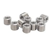 Inserti Filettati per Metallo, Inserti Filettati da 10 Pezzi Maschio Femmina Dado di Riduzione Strumento di Riparazione in Acciaio Inossidabile