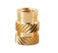 Inserti filettati per plastica, Dadi con inserto in ottone M5 M6 Dimensioni multiple(Length7.5mm (100pcs),M6 (OD8mm))