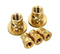 Inserti filettati per plastica, Inserti for dadi hot melt in rame e ottone Flangia zigrinata tipo T M2-M8(M3x3.5xOD4.6 20pcs)