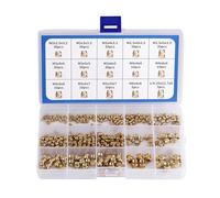 Inserti filettati,set da 300 Dado Inserto Filettato,scatola in pp,con etichetta.M2 M2.5 M3 M4 M5 M6 Inserto Filettate in Ottone, Dadi Zigrinati, per parti in plastica nelle parti della stampante 3D