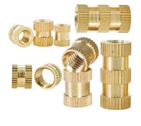 Inserti filettati zigrinati in ottone, Dadi con inserto filettato zigrinato in ottone con fusione a caldo M2 M2,5 M3 M4 M5 M6 M8 M10 Confezione da 20(Length 7mm,M5(OD7mm) 30Pcs)