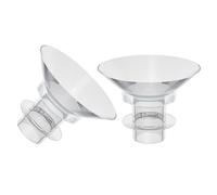 Inserti Flangiati per Tiralatte 13mm in Silicone Trasparente, 2 Pezzi