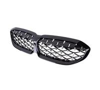 Inserti Griglia Anteriore Per BMW Serie 3 G20/G21 2019 2020 2021 2022 Griglia Anteriore A Doppio Rene Cromata Argento Griglie Stile Diamanti Nero Lucido