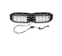 Inserti Griglia Anteriore Rete Griglia Anteriore Per BMW Serie 3 Per G20 Griglie Radiatore Sportive Anteriori Coperchio Protettivo Per Radiatore Linea Singola Con Accessori Luminosi(Silver Meteor)