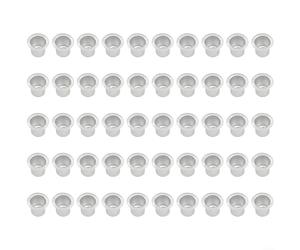 Inserti in alluminio per candele da tavolo affusolate, supporto in metallo resistente al calore, protegge dalla cera, supporta la stabilità, portacandele in legno fai da te, piramide natalizia
