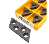 Inserti in carburo, 10 pezzi TCMT16T304 TCMT16T308 MA VP15TF UE6020 US735 Inserto in metallo duro TCMT Utensile for tornitura Fresatura interna 16T304(Tcmt16t304 Vp15tf)