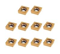 Inserti in carburo, taglierine della lama CNC 10 pcs 0,47 x 0,39 x 0,16 pollici di tornitura del tornio punte in carbide in carbone per elaborazione oro