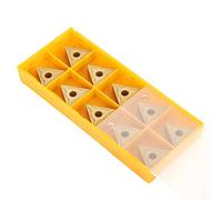 Inserti in metallo duro 10 pezzi, utensili industriali a doppio lato per lama di tornitura in metallo duro, per sgrossare semifinitura di acciaio e ghisa(A)