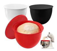 Inserti in Silicone, 3 Pezzi Rivestimento Silicone per KitchenAid Robot Inserti per Ciotol da 5 Quart con Coperchi Liner Spesso per Mixer in 3 Colori per Cucinare Impastare Robot da Cucina Accessori