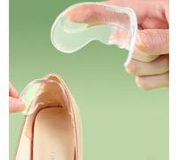 Inserti in silicone antiscivolo per tallone, cuscinetti per tallone per tacchi alti, inserti per scarpe di mezza misura ispessiti per regolare scarpe che sono una taglia troppo grandi Tagli Unica,2 pa