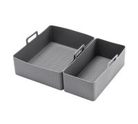 Inserti in silicone per friggitrice ad aria, 2 pezzi, cestello in silicone Airfryer, inserti in silicone per friggitrice ad aria, cestello antiaderente per forno a microonde, forno, vapore
