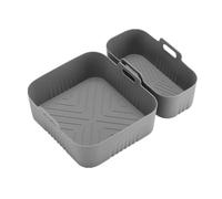 Inserti in silicone per friggitrice ad aria calda, 2 pezzi, antiaderenti, rimovibili, riutilizzabili, sicuri per la cottura di carne, cuocere, snack, conservazione domestica e costiera