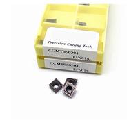 Inserti indicizzabili per tornitura in metallo dur 10PCS CCMT060204 CCMT060208 CCMT09T304 CCMT09T308 CCMT120404 LF6018 LF6118 Fresa in lega dura Utensile for tornitura esterna(CCMT060204 LF6018)