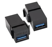 Inserti jack USB 3.0 Keystone - 2 pezzi Adattatore USB USB 3.0 A Keystone da femmina a femmina | Connettore di estensione del modulo a parete ad alta velocità Presa USB per la ricarica della sincroniz