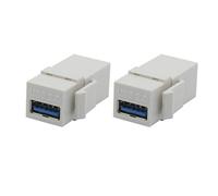 Inserti Keystone USB 3.0 Confezione da 2 pezzi da femmina a femmina piastra a parete pannello di uscita ACCS Accessori per videogiochi e accessori Gadget per giochi Gioco di telecomando