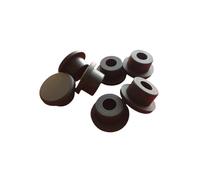 Inserti neri da 10 mm a 29 mm Tappo di tenuta morbido Tappi terminali for fori di scarico in gomma siliconica Tampone ammortizzante(10pieces,A 13mm)
