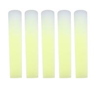 Inserti per bocchino per clarinetto 2.5 Forza |Confezione da 5 inserti sintetici per bocchino per principianti/pratica/performance |Design senza levigatura, maggiore resilienza e (Yellow)