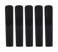 Inserti per bocchino per clarinetto 2.5 Forza |Confezione da 5 inserti sintetici per bocchino per principianti/pratica/performance |Design senza levigatura, maggiore resilienza e (Black)