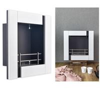 INSERTO PER CAMINI A BIOETANOLO L60xP20xH60 CM PARETE MURO CORNICE BIANCA 40MC